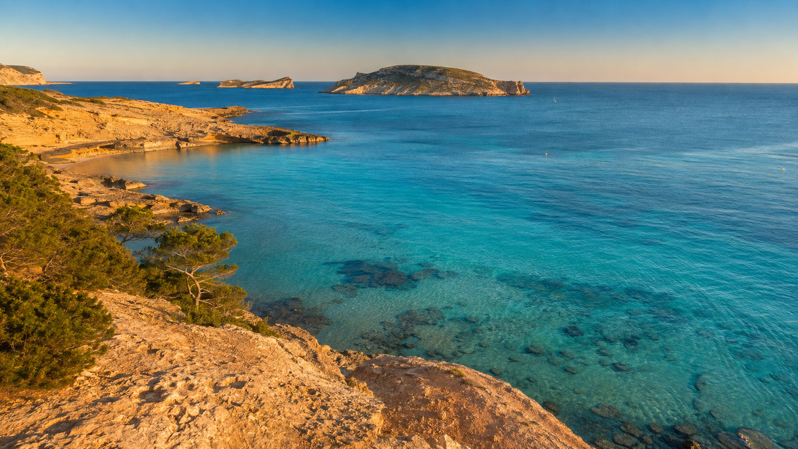 Cala Comte al atardecer