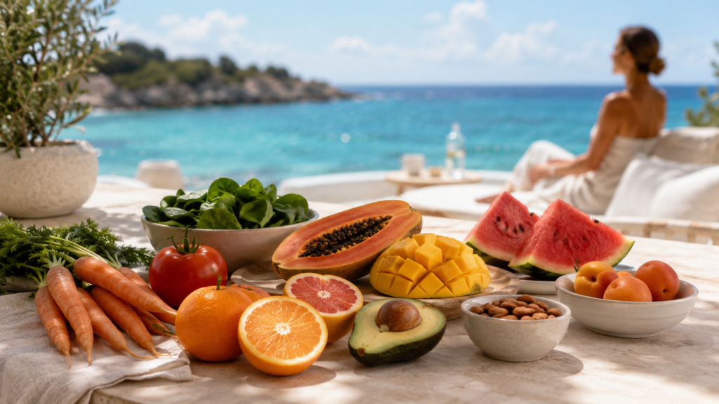 Desayuno mediterráneo rico en carotenoides